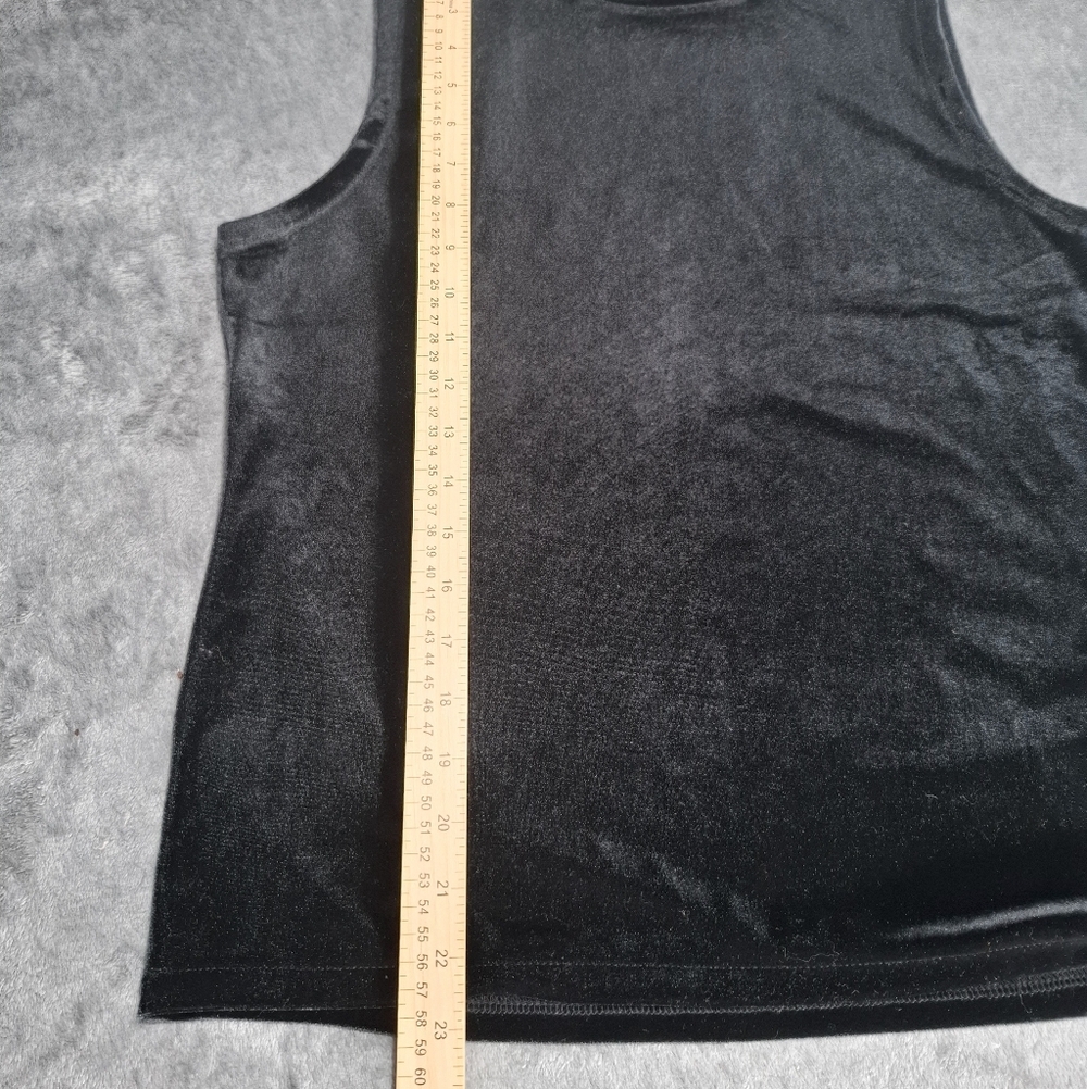 J. Crew Sleeveless Black Velvet Top Size M Monk Neck - Picture 7 of 9